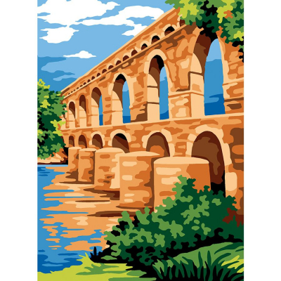 Tableau Canevas Pénélope motif Le pont du Gard de la marque Margot de Paris