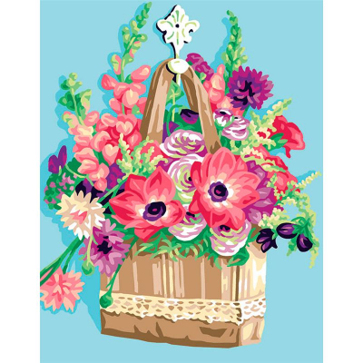 Kit canevas pénélope Fleurs dans un sac Royal Paris