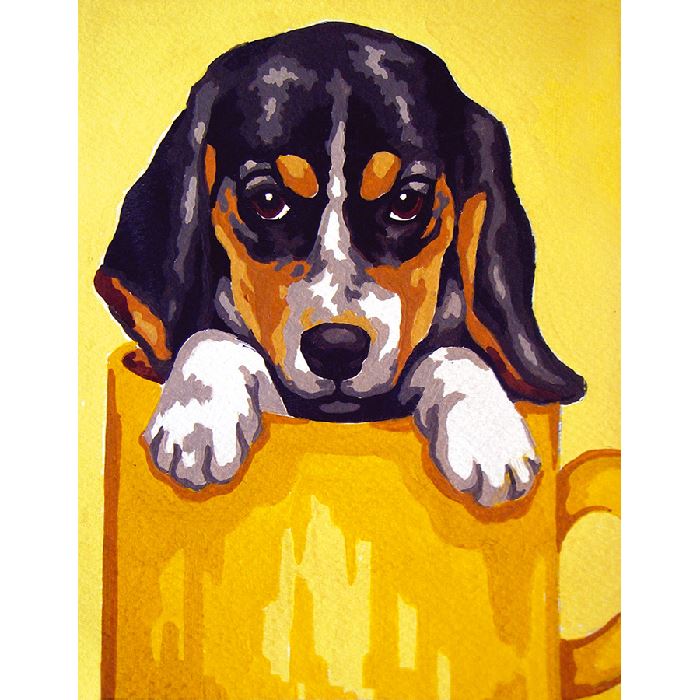 Canevas pénélope - Chiot beagle - Collection d'art