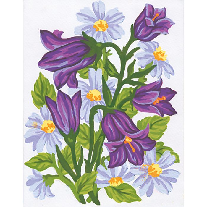Canevas Pénélope - Clochettes violettes - Collection d'Art