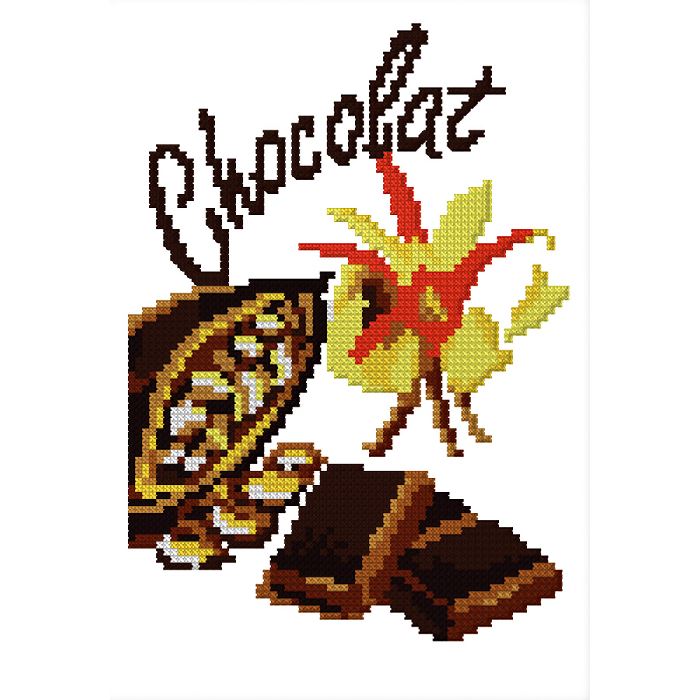 Chocolat - Kit point de croix - Luc Créations
