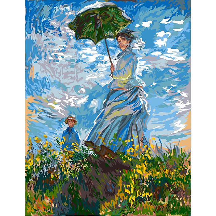 Canevas Pénélope - La femme à l'ombrelle d'après Monet - Margot de Paris