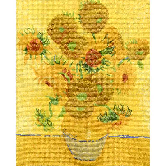 Kit Point de Croix - Les tournesols - Van Gogh - DMC