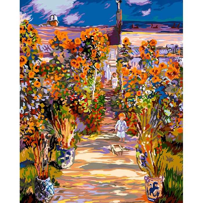 Kit canevas Pénélope - Le jardin de Monet à Vetheuil - SEG de Paris