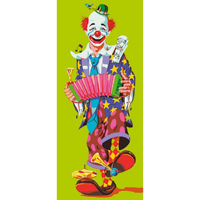 Canevas Pénélope - Clown à l accordéon - Collection d'Art