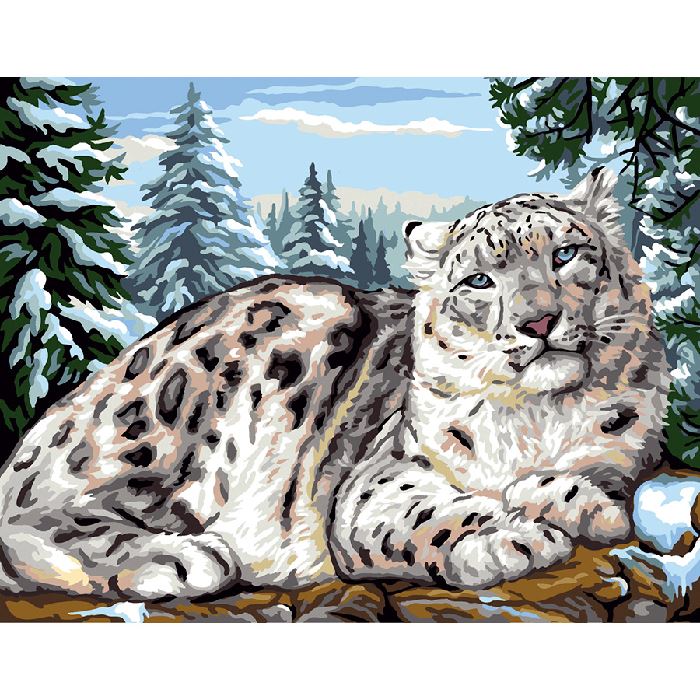 Canevas Pénélope - Le léopard des neiges - Royal Paris