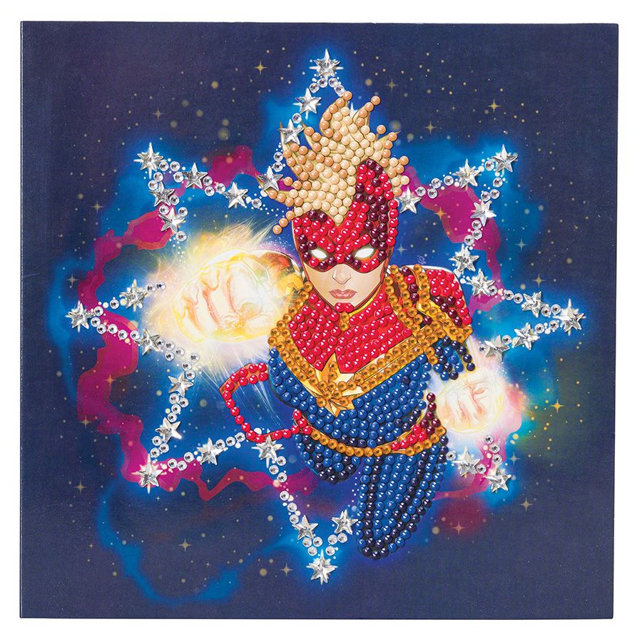Carte Broderie Diamant - Captain Marvel - Crystal Art D.I.Y