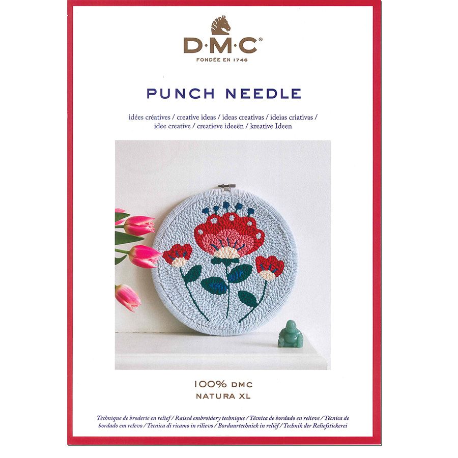 Fleurs sur tambour - Punch Needle - Idées créatives DMC