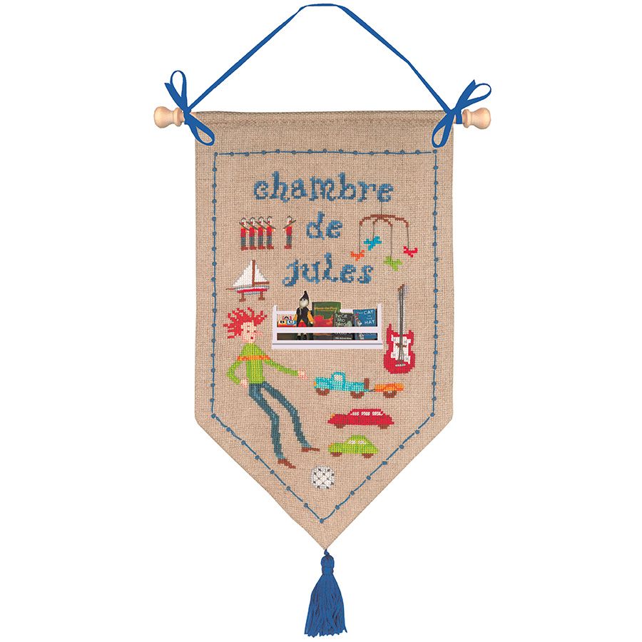 Kit bannière à broder - Chambre de Jules - Le Bonheur des Dames