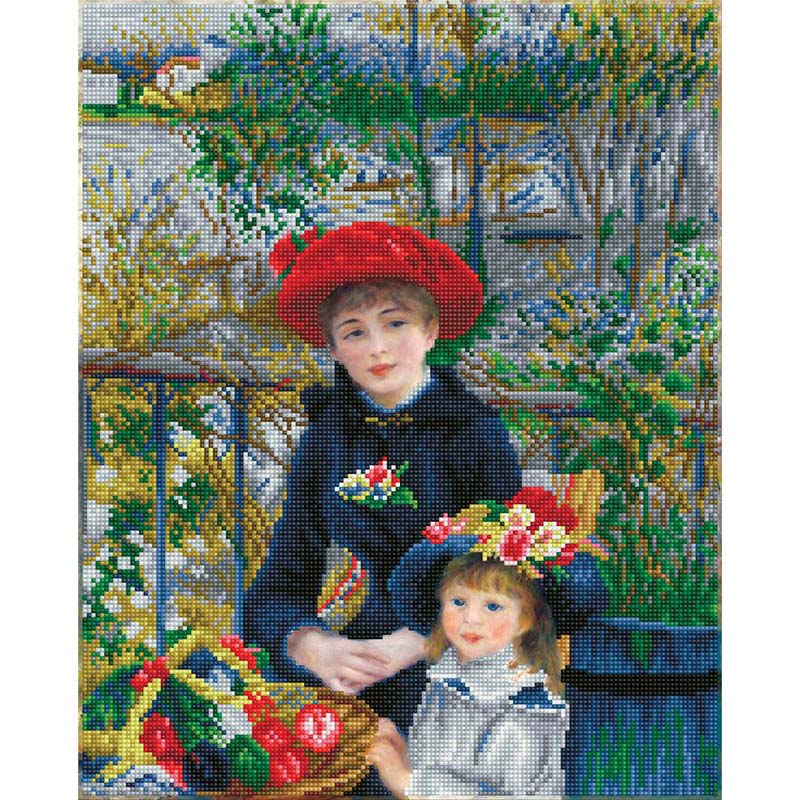 Kit broderie diamant - Deux soeurs sur la terrasse d'après Renoir - Diamond Dotz
