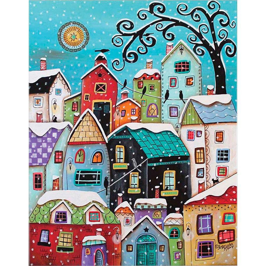 Kit broderie diamant - La neige tombe - Collection d'Art