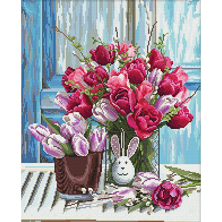Kit broderie diamant - Tulipes de printemps - Collection d'Art