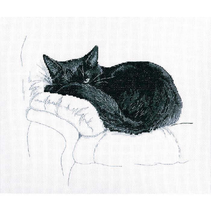 Kit Broderie Point de Croix - Parmi les chats noirs - RTO