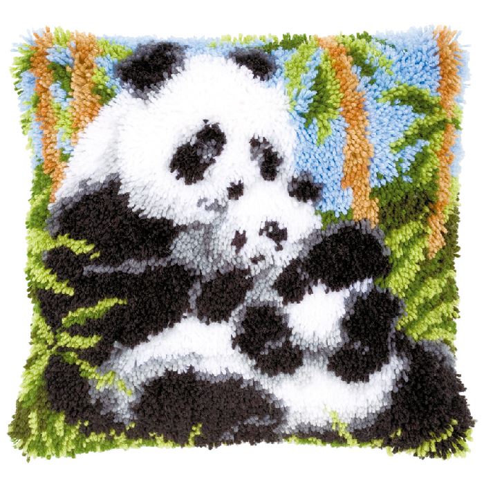 Pandas - Kit coussin point noué - Vervaco