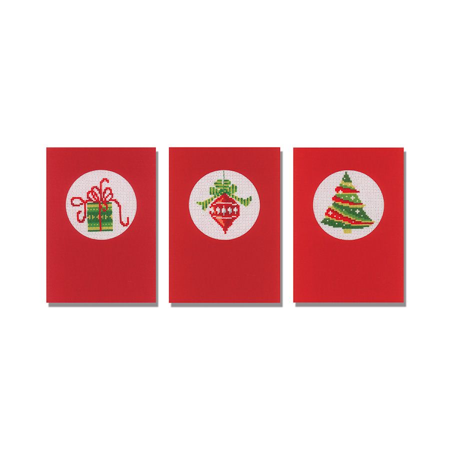 Kit point de croix compté - 3 cartes de Noël à broder - Vervaco
