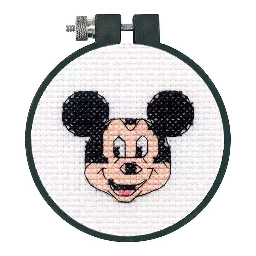 Kit point de croix compté avec cadre - Mickey - Dimensions