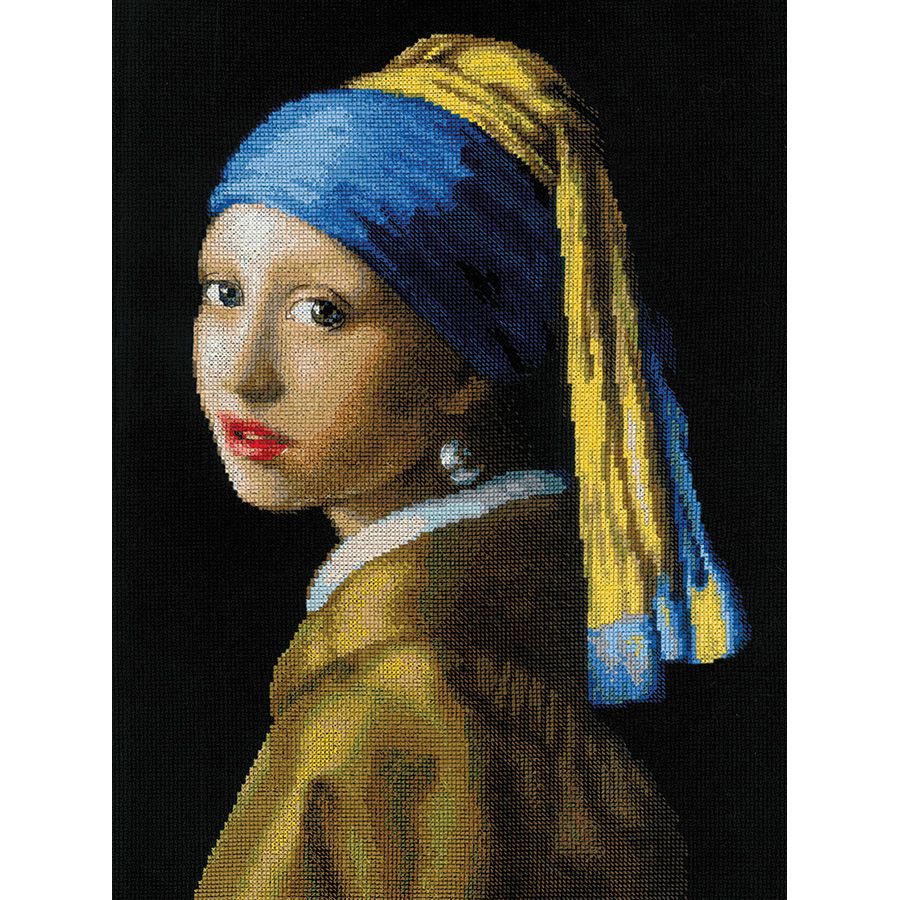 Kit point de croix compté - La jeune fille à la perle d'après Vermeer - Riolis