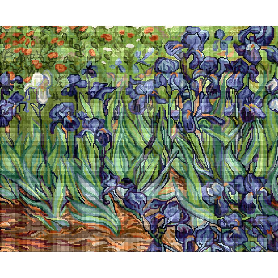 Kit point de croix compté - Les iris d'après Van Gogh - Luca-S