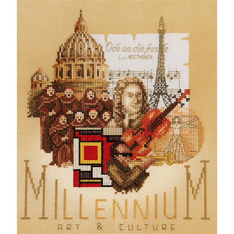 Kit point de croix compté - Millenium arts et culture - Lanarte