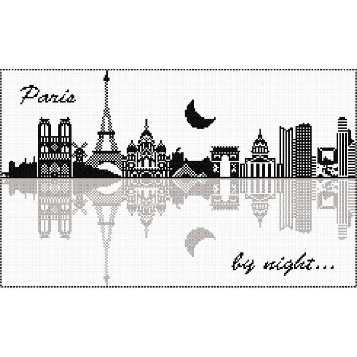 Kit point de croix compté - Paris By Night - Marie Coeur