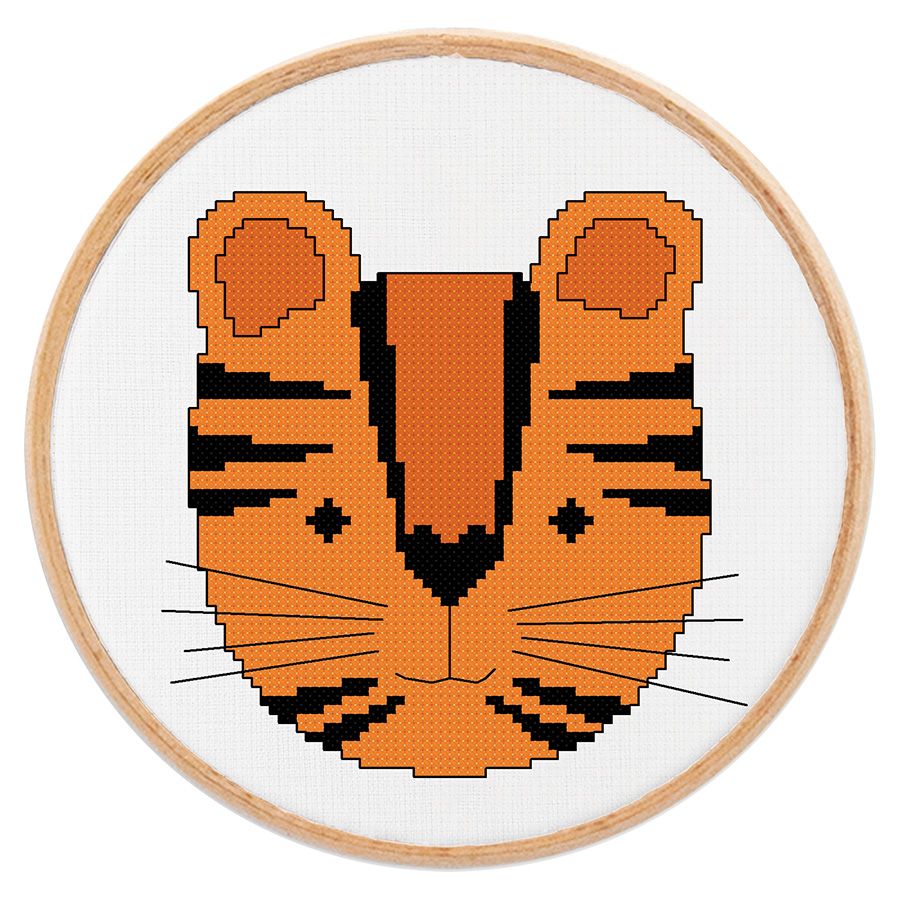 Kit Point de Croix Compté - Petit tigre - Princesse