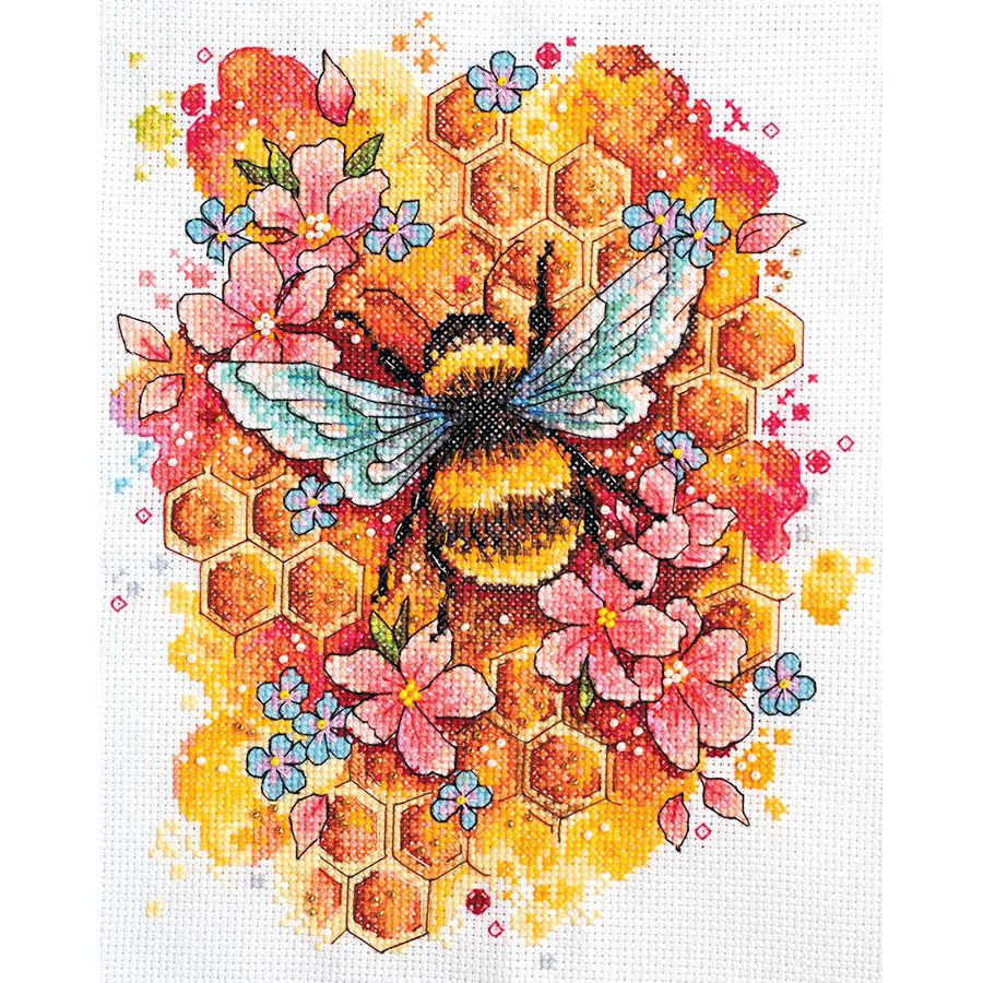Kit point de croix compté - Reine des abeilles - Abris Art