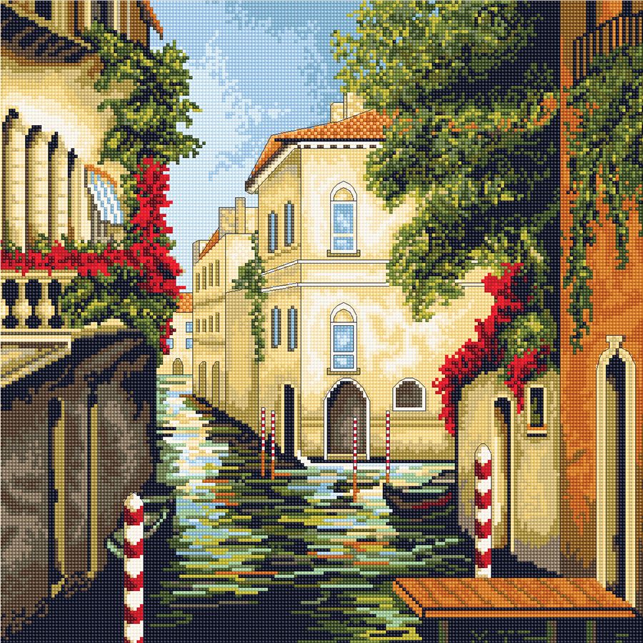 Kit point de croix compté - Venise en fleurs - Luca-S