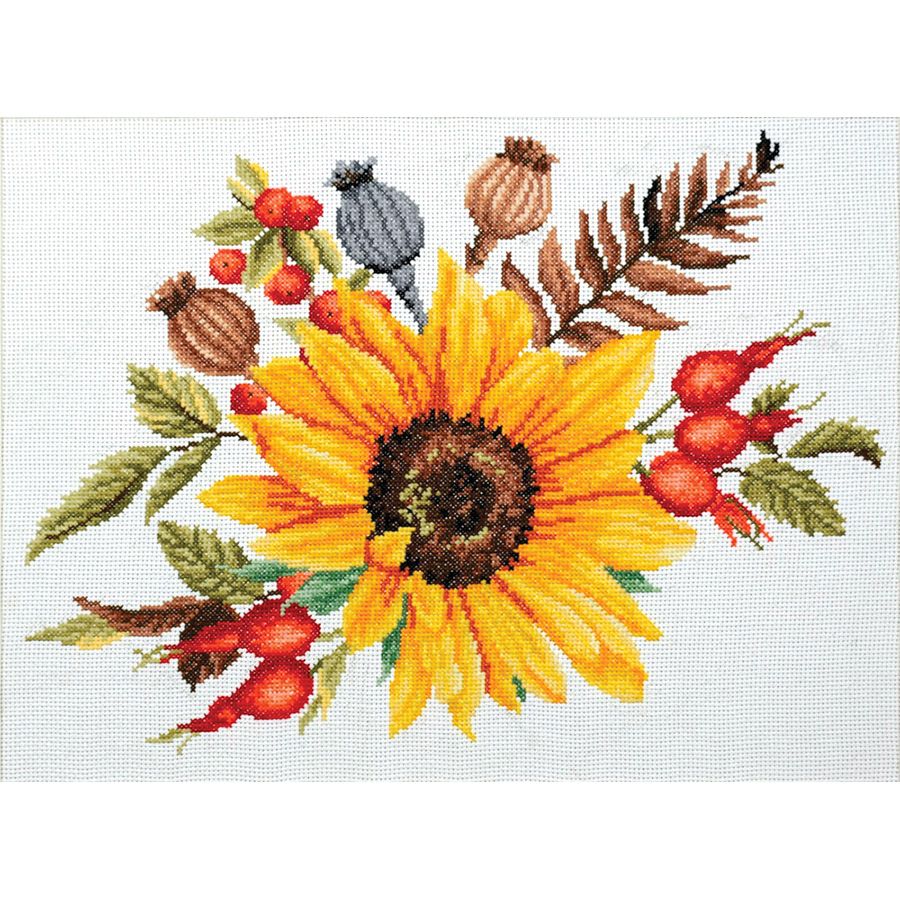 Kit point de croix imprimé - Bouquet d'Automne - Ladybird