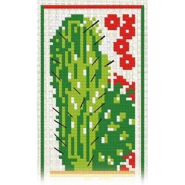 Marque page Cactus à broder au point de croix - Luc Créations