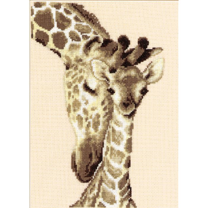 Famille de girafes - Broderie Point de Croix - Vervaco