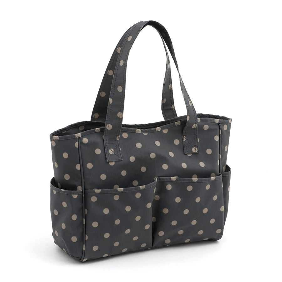 Sac à ouvrages - Pois gris - Hobby Gift
