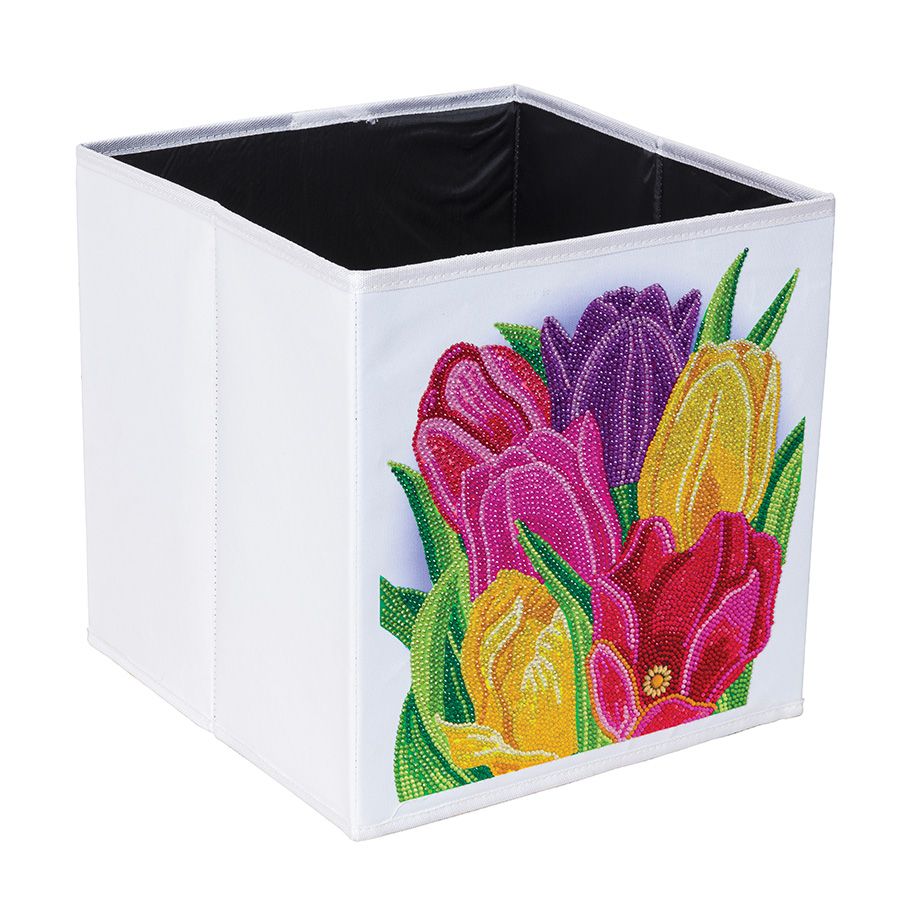 Support à diamanter - Panier - Superbes tulipes - Crystal Art D.I.Y
