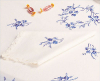 Les fleurs bleues - Lot de 3 serviettes imprimées à broder - Luc Créations