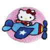 Hello Kitty est pilote! - Kit Tapis Point Noué - Vervaco