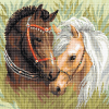 Kit broderie diamant - Couple de chevaux - Riolis