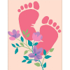 Canevas Pénélope - Petits pieds roses - Collection d'Art