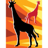 Kit canevas pour enfants toile petits trous - Girafes - Luc Créations