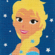 Elsa - Kit Canevas pour Enfant - Collection Disney Frozen - Vervaco