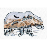 Kit point de croix compté Le monde des animaux ours - Oven