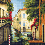 Kit point de croix compté - Venise en fleurs - Luca-S