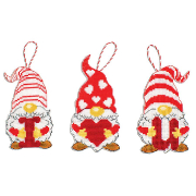Kit suspension décorative à broder - Gnomes de St Valentin - Luca-S