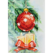 Carte à broder décoration de Noël - Broderie Point de Croix - Orchidéa