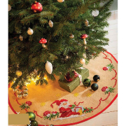 Tapis de sapin de Noël - jupe d'arbre à broder au point de croix - Anchor