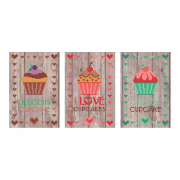 Kit point de croix compté - 3 tableautins Cupcakes - Marie Coeur