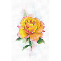 Kit point de croix compté - Rose jaune - Aquarelle by MP Studia