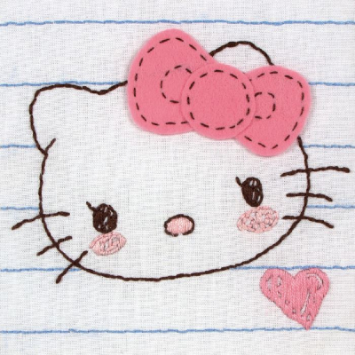 Broderie Toile Imprimée Jolie Kitty - Hello Kitty