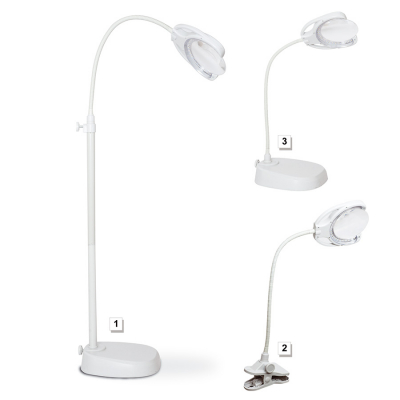 Lampe loupe Purelite Tri spectrum rechargeable, éclairage LED - Lampe loupe sur pied