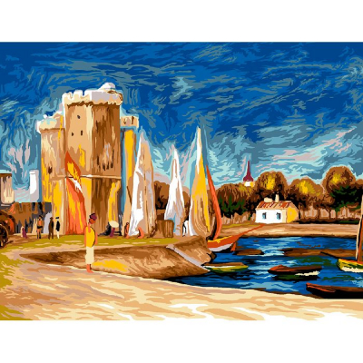 Canevas Le port de la Rochelle d après Renoir - SEG