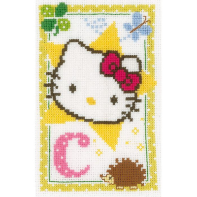 Hello Kitty lettre c kit broderie point de croix point compté