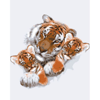 Canevas Famille tigre Collection d'art
